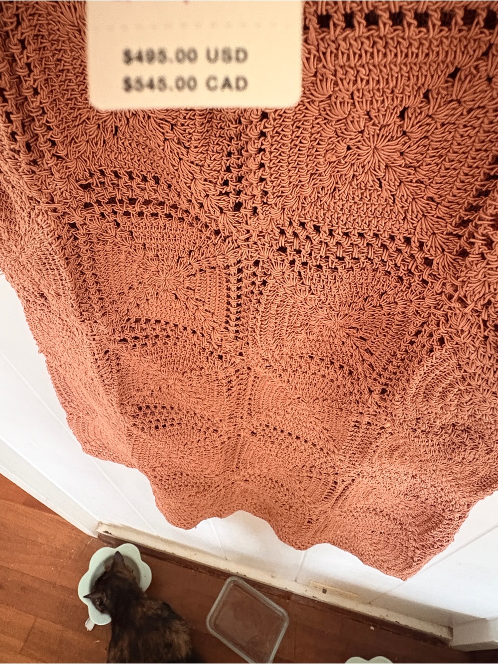 MAGALI PASCAL Crochet Square Panel Mini Dress - Warm Copper - Anthropologie - Picture 6 of 7